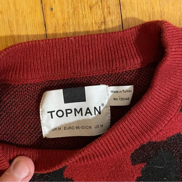 Topman leopard print sparkly sweater - Picture 2 of 4